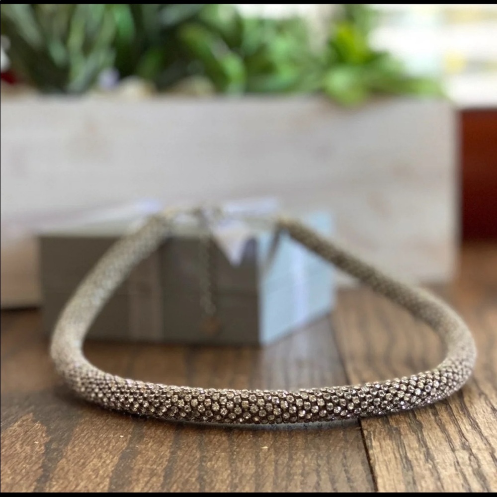 Rhinestone studded choker
